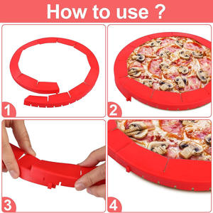 Les bords de circonférence de cercles de pizza en silicone de qualité alimentaire réglables pour une cuisson parfaite empêchent les outils de gâteau brûlants - Product Image 6