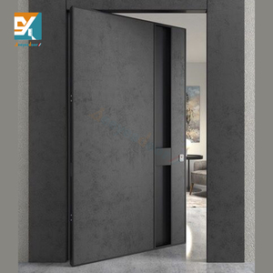 Seeyesdoor sang trọng prehung Frosted Glass sidelight bên ngoài Thép pivot cửa xử lý rắn bằng gỗ phía trước lối vào cửa cho nhà - Product Image 3