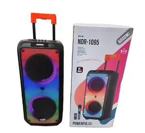रेडडिंगनी NDR-1095 डुअल 8 इंच 40w लौ लाइट बॉक्स सबवूफर के साथ माइक आउटडोर नृत्य स्पीकर 2 नॉब 7.4 वी बढ़ावा - Product Image 2