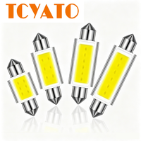 Ampoule LED COB TCYATO Festoon 31mm 36mm 39mm 41mm C5W C10W Blanche pour Voiture, Plafonnier, Lecture, Coffre, Plaque d'Immatriculation, Véhicule