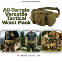 Sac banane multifonctionnel personnalisé en Oxford grande capacité pour activités de plein air, extensible MOLLE en polyester pour la chasse, la randonnée, la pêche - Vente en gros