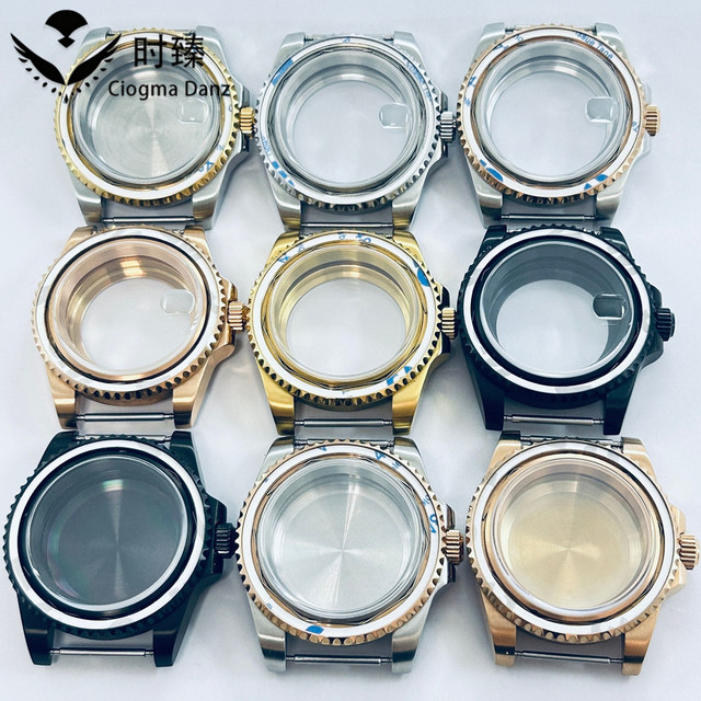 Factory Direct 40mm Watch Case for NH34 NH35 NH36 NH38 NH39 NH70 NH72 ETA2824 PT5000 Movement Sapphire Glass Waterproof SUB
