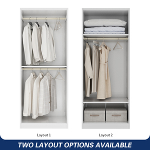 Tủ quần áo bằng thép 2 cửa cao cấp tủ quần áo nội thất phòng ngủ có thể tùy chỉnh phù hợp với tủ quần áo phòng ngủ và đồ nội thất phòng khách - Product Image 6