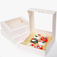 Boîtes de transport pour pâtisseries en carton blanc, pour 2/4/6/12 muffins, contenants à cupcakes avec fenêtre pour 12 unités