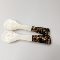 Cuillère à coquille d'ormeau en nacre naturelle de 10cm pour dégustation de caviar