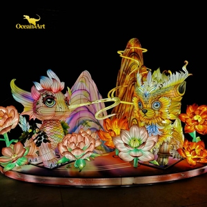 Farol de Seda Personalizado con Temática Navideña, Diwali y Día de Acción de Gracias, con Luces LED para Exhibición - Product Image 3