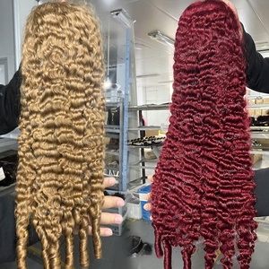 วิกผมหน้าผากลูกไม้โปร่งใสแบบ HD ความหนาแน่นสูง ขนาด 30-40 นิ้ว <span class=keywords><strong>ผม</strong></span>แท้ 13x6 วิกผมลอนลึกแบบ Deep Wave <span class=keywords><strong>ผม</strong></span>แท้ 100% - Product Image 4