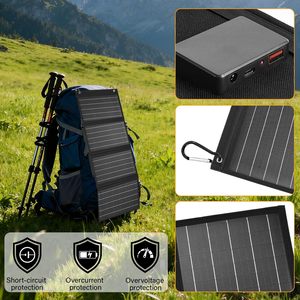ALECTER 40W Fast <b>Charging</b> Monocrystalline <b>Solar</b> Panels 25% High Efficiency IP67 Waterproof Lightweight 1.2kg Grid Foldable - Product Image 3