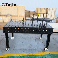 Table de soudage 3D D28 à haute planéité, table modulaire en fonte usinée CNC de précision pour l'assemblage de haute précision