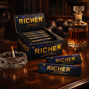 Custom Printed King Size Slow Burn Certified <b>Rolling</b> Paper Natural 13gsm for Watermark High End Brand OEM Design Fac Direct - Product Image 1