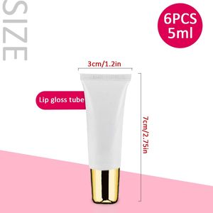 Emballages cosmétiques personnalisés en gros : Tubes souples mini pour gloss et rouge à lèvres, contenants en plastique transparent 8ml 10ml pour masques faciaux - Product Image 2