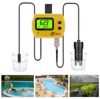 Testeur de pH pour aquarium, moniteur de température et d'humidité à long terme, stylo de test, détecteur pour aquarium, testeur de qualité de l'eau de l'aquarium, testeur d'acidité