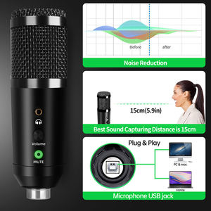 Micrófono Profesional para Conferencias OEM A10 con Cancelación de Ruido, Diseño Ligero, 15 cm de Distancia, USB de Escritorio para Grabación y Transmisión - Product Image 6