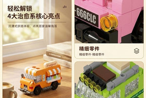 Assembled Toy Car Building <strong>Blocks</strong> Educational Plastic Connecting Car Brick Birthday Gift DIY Bus Toy Desk Ornament - Product Image 5