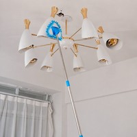 Chiffon en microfibre chenille pour nettoyage sans angle mort, idéal pour fenêtres, climatiseurs, lampes, et balai télescopique mural