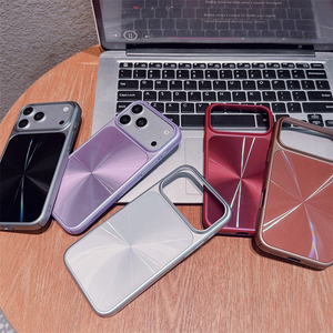 เคสโทรศัพท์ลายเลเซอร์แบบเรเดียลคุณภาพสูงสำหรับ iPhone 18 17 16 15 Pro Max ขอบเคลือบไฟฟ้า ป้องกันการกระแทก - Product Image 2
