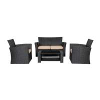 Fauteuils de balcon en osier Mobilier imperméable simple et moderne Siège d'amour de jardin Ensemble de conversation de patio Ensemble de bistro en rotin pour l'extérieur