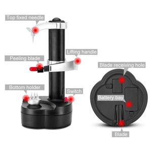 Éplucheur multifonctionnel électrique <span class=keywords><strong>automatique</strong></span> pour <span class=keywords><strong>légumes</strong></span> et fruits, outils de cuisine, lames pour éplucher les pommes de terre et les pommes - Product Image 2