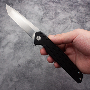 Couteau pliant industriel noir élégant G10, lame Tanto en acier 5Cr13 de 8,6 pouces avec clip, utilitaire EDC pour extérieur, OEM - Product Image 5