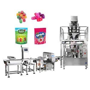 30g 50g 100g Gummy Candy Sugar Gummy Bear Packaging ZipLock Bag Stand Up Zipper Bag Packing Machine