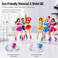 WEIMEI ODM Support acrylique personnalisé multi-emplacements pour concert Kpop, double face, transparent, non toxique, pour plusieurs personnages d'idols, cadeau pour fans de spectacle en direct