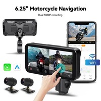 6.25 pouces Ipx7 étanche Linux pour moto autoradio multimédia sans fil Carplay Android Auto Bt