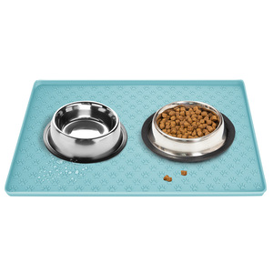 Silicone Pet alimentazione tappetino traspirante impermeabile antiscivolo con animale <span class=keywords><strong>gatto</strong></span> artiglio modelli per cani e gatti - Product Image 5