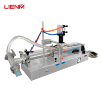 Remplisseur de bouteilles de liquide et de pâte à crème horizontal semi-automatique à 2 buses Remplisseuse pneumatique de détergent liquide
