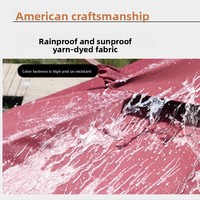 Parasol d'extérieur pliable grand format avec mât central, idéal pour le jardin et le camping, imperméable, tente de plus de 3000 mm pour 3-4 personnes, populaire en ligne