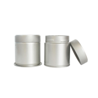 30g 40g 50g 60g 100g Boîte ronde vide en fer blanc pour poudre de matcha prix d'usine Boîte en fer blanc avec impression personnalisée OEM