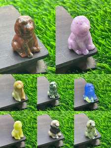 Pierre précieuse de guérison naturelle de 1.2 pouces, cristal pour chiens, artisanat de sculpture, chiot, cadeaux en cristal pour chiens - Product Image 4