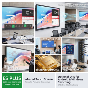 Tableau blanc interactif LCD 4K UHD Amdox 55/65/75/86/98/1 avec Android 14 OS, 40 points tactiles, pour usage éducatif et professionnel - Product Image 3