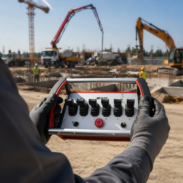 6-Joystick Engineering Hydraulic Remote IP67 Dustproof Waterproof 315/433/868MHz Transmission 225m Range for Heavy Equipment