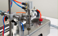 Machine de remplissage semi-automatique pneumatique à piston pour sauces et liquides visqueux, capacité 50-500 ml