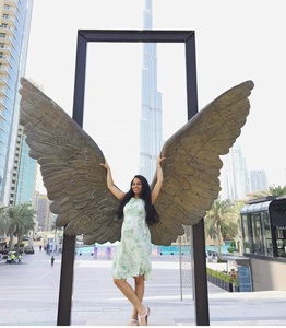 Escultura de Metal Moderna de Gran Tamaño, Arte, Paisaje, Estatua de Jardín para Exteriores, Escultura de Bronce Fundido, Alas de Ángel de México en el <span class=keywords><strong>Centro</strong></span> de Dubái - Product Image 4