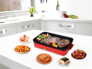 Gril électrique multifonctionnel 2-en-1 tendance 2026 avec marmite coréenne portable pour poisson – Vente chaude directe usine - Product Image 2