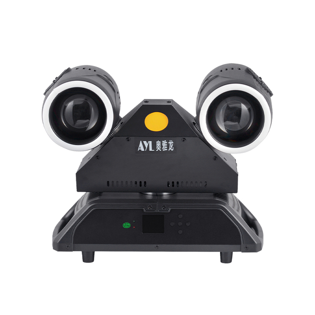 420W Double Head Twin Eyes Sharpy Beam Moving Head Light RGBW LED Ring DMX RDM Control Stage Light for Disco Bar Event Concert