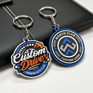 Wholesale Creative Sport Style Silicone Round <b>Keychain</b> <b>Custom</b> 3D/2D Logo Soft Rubber Pvc <b>Keychain</b> With Keyring - Product Image 1