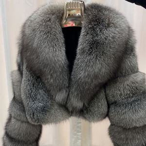 Atacado Personalizado Mulheres Casaco Quente Grosso Natural Genuine Fox <span class=keywords><strong>Fur</strong></span> Esconde Casaco De Pele De Raposa - Product Image 4