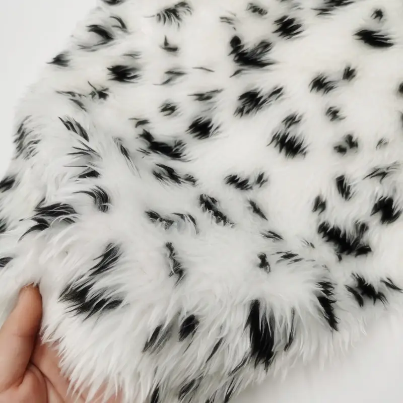 Cheap fashion fake leopard faux fur fabric for garment for clothes