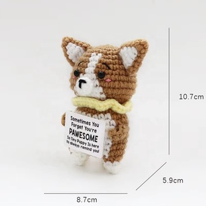 Adorno de Perro Amarillo Hecho a Mano, Tejido a Crochet, Muñeco Corgi, Ideal para Regalos Navideños y Decoración de Fiestas, Producto Acabado Más Vendido - Product Image 5