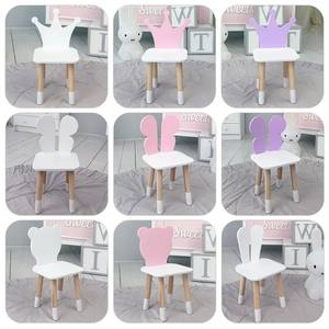 Meubles pour enfants <span class=keywords><strong>Chaise</strong></span> pour enfants avec dossier couronne blanche <span class=keywords><strong>Chaise</strong></span> en bois empilable pour enfants - Product Image 5