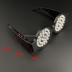 Discothèque fête Logo personnalisé lumière Rave Led clignotant <span class=keywords><strong>lunettes</strong></span> multicolore stroboscopique <span class=keywords><strong>lunettes</strong></span> pour Festival de musique électrique DJ - Product Image 5