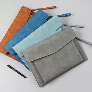 Carpeta de Piel Sintética para Documentos, Gran Capacidad, Portátil, para Oficina, Negocios, Almacenamiento de Contratos - Product Image 3