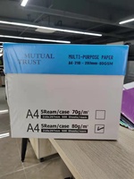 Papel de Copia Tamaño A4 de 70, 75 y 80 Gsm, Suministro de Fábrica, Hecho de Pulpa de Madera 100%, 500 Hojas para Impresión de Oficina
