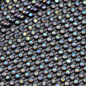 Espumosos 24 líneas de cristal de moda de color <span class=keywords><strong>amarillento</strong></span> de rhinestone de la malla recorte de ropa - Product Image 3