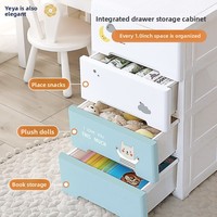 Commode de rangement pour enfants Yeya, armoire de rangement multi-niveaux pour jouets, unité de rangement en plastique avec tiroirs à motifs de dessins animés
