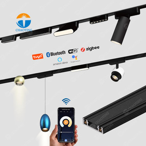 Système d'éclairage sur <span class=keywords><strong>rail</strong></span> <span class=keywords><strong>magnétique</strong></span> LED à faible tension DC 24V 48V réglable, projecteur <span class=keywords><strong>magnétique</strong></span>, éclairage sur <span class=keywords><strong>rail</strong></span> mince, mini projecteurs sur <span class=keywords><strong>rail</strong></span> - Product Image 1