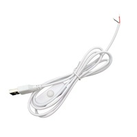 Câble d'extension de chargeur d'alimentation ON/OFF de haute qualité 5V USB 501 avec interrupteur à bouton pour ouvrir les fils étamés pour bande lumineuse LED