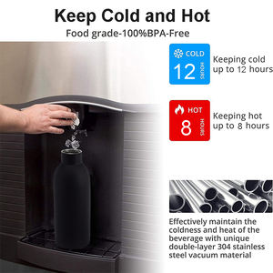 Topnovo Custom Wholesale Sport <b>Bottle</b> Insulated Kids 18/8 Stainless Steel Galvanise <b>Water</b> <b>Bottle</b> With Lid - Product Image 5